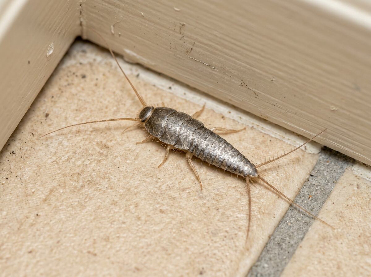 Silverfish close-up